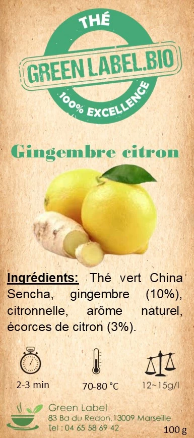 Gingembre-Citron - Saveur Gingembre - Citron