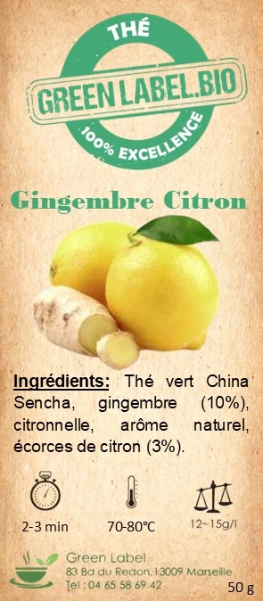 Gingembre-Citron - Saveur Gingembre - Citron