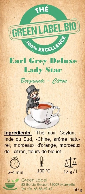 Earl Grey Deluxe Lady Star - Saveur Bergamote, Citron