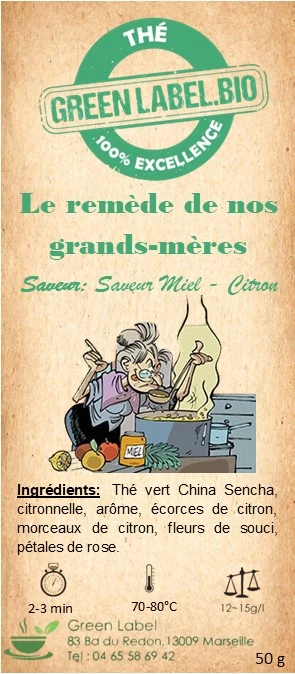 Le Remède de nos Grands-mères - Saveur Miel, Citron