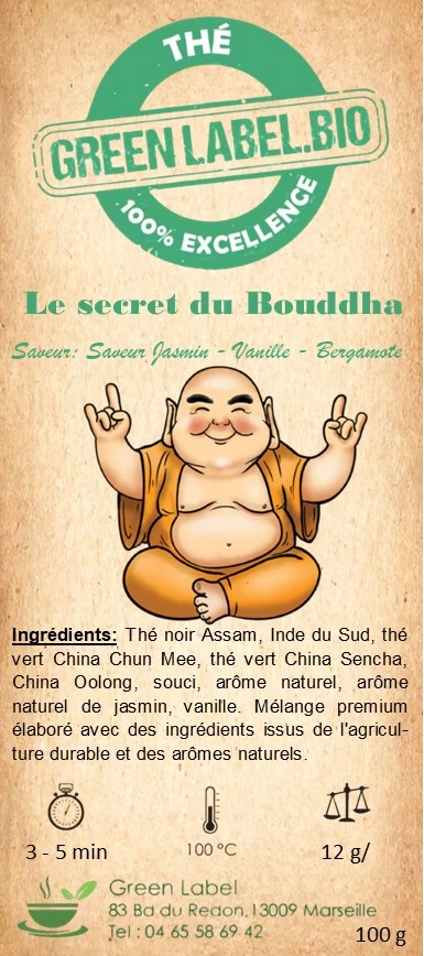 Le Secret du Bouddha - Saveur Jasmin, Vanille, Bergamote