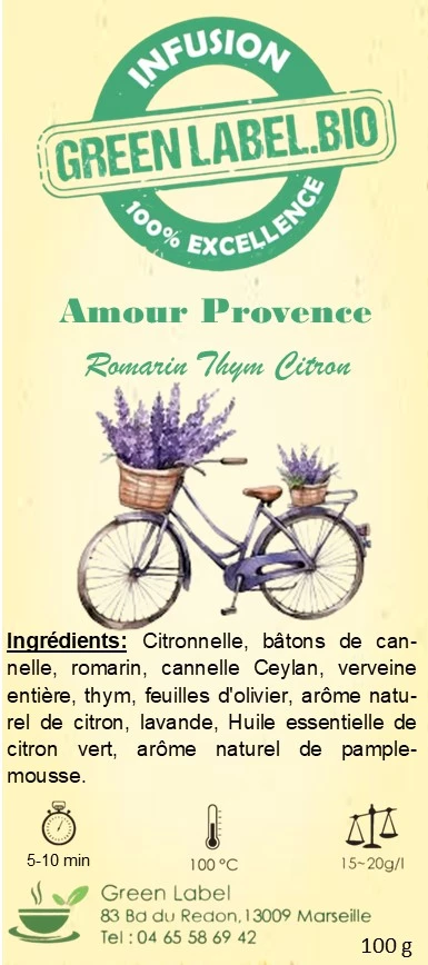 Amour Provence - Saveur Romarin, Thym, Citron