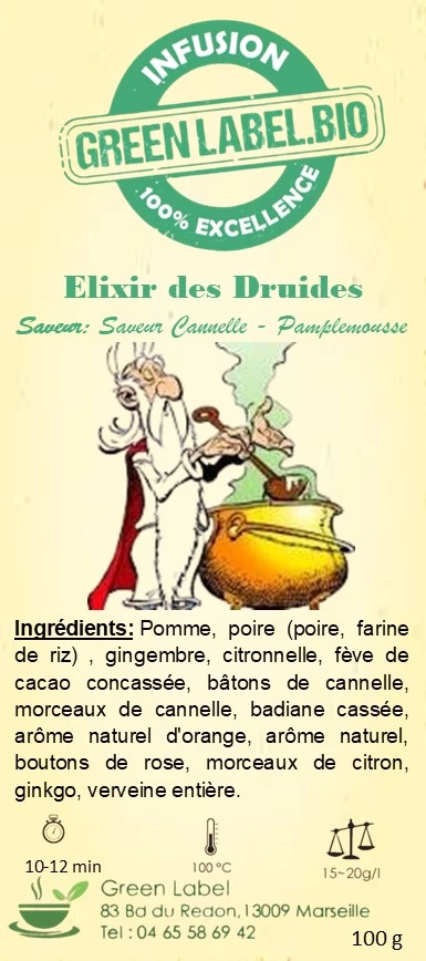 Elixir des Druides - Saveur Cannelle, Pamplemousse