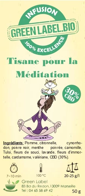 Tisane pour la Méditation + 30 % CBD