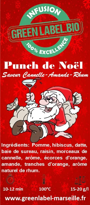 Punch de Noël - Saveur Cannelle, Amande, Rhum