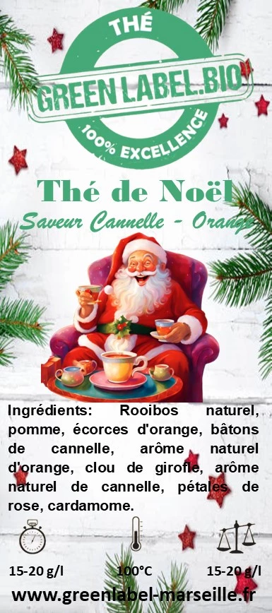 Thé de Noël - Saveur Cannelle, Orange